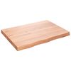 vidaXL Bathroom Countertop Light Brown 80x60x(2-6) cm Treated Solid Wood