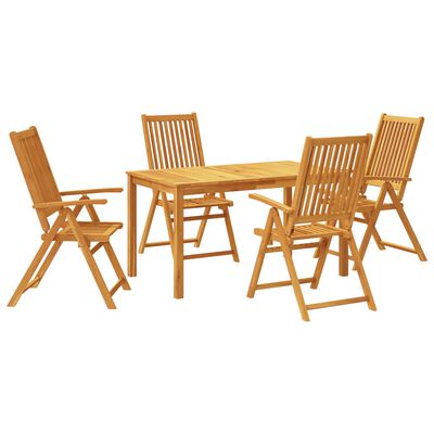 vidaXL 5 Piece Garden Dining Set Solid Wood Acacia,  vidaXL 5 Piece Garden Dining Set Solid Wood Acacia