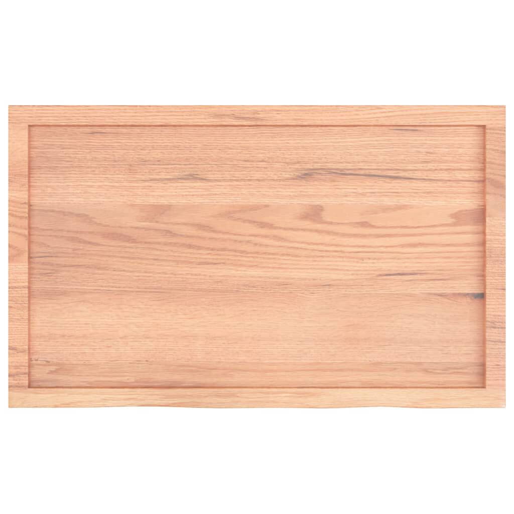 vidaXL Bathroom Countertop Light Brown 100x60x(2-4)cm Treated Solid Wood
