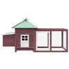 vidaXL Chicken Coop with Nest Box Mocha 190x72x102 cm Solid Firwood