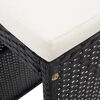 vidaXL 7 Piece Garden Bar Set with Cushions Poly Rattan Black