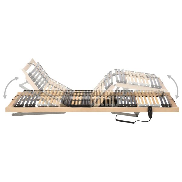 vidaXL Electrical Slatted Bed Base without Mattress with 7 Zones 90x200cm
