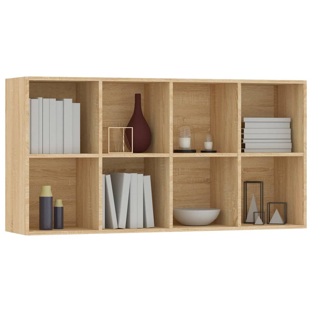 vidaXL Book Cabinet/Sideboard Sonoma Oak 66x30x130 cm Engineered Wood