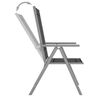 vidaXL 5 Piece Garden Dining Set Aluminium and Textilene Silver