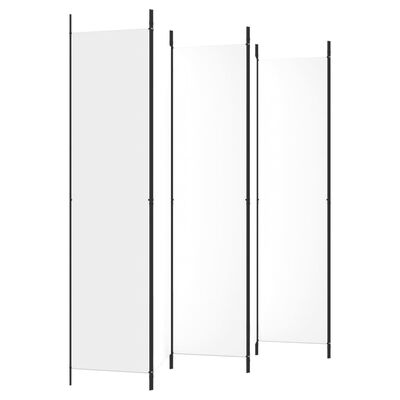 vidaXL 6-Panel Room Divider White 300x220 cm Fabric, white vidaXL 6-Panel Room Divider White 300x220 cm Fabric