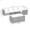 vidaXL 7 Piece Garden Lounge Set with Cushions Grey Poly Rattan