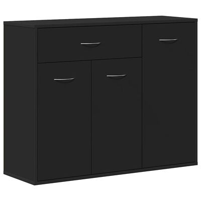vidaXL Sideboard Black 88x30x70 cm Engineered Wood, black vidaXL Sideboard Black 88x30x70 cm Engineered Wood