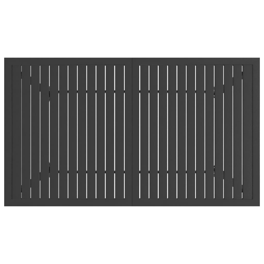 vidaXL Garden Table Anthracite 140x80x72 cm Steel