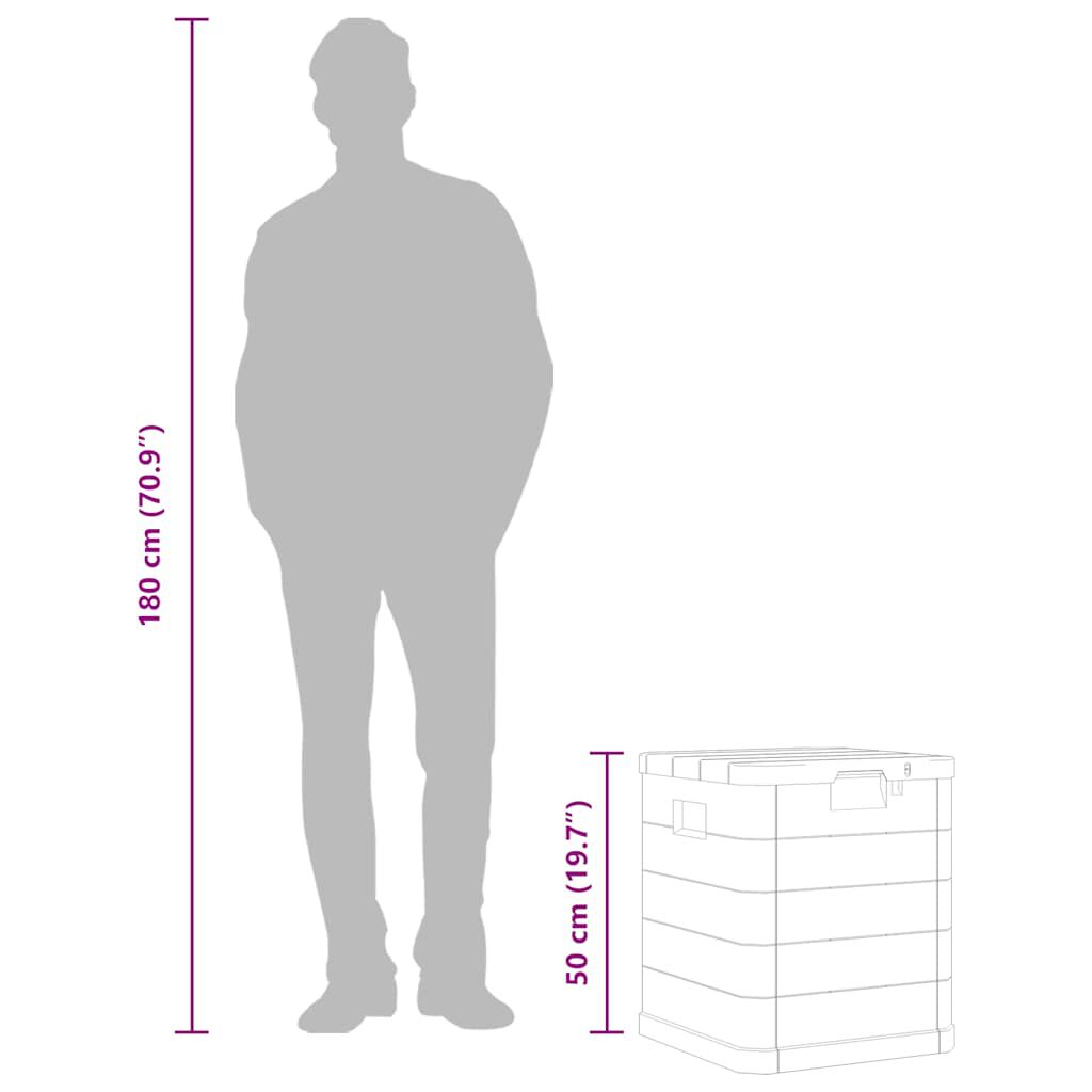 vidaXL Garden Storage Box 90 L Brown