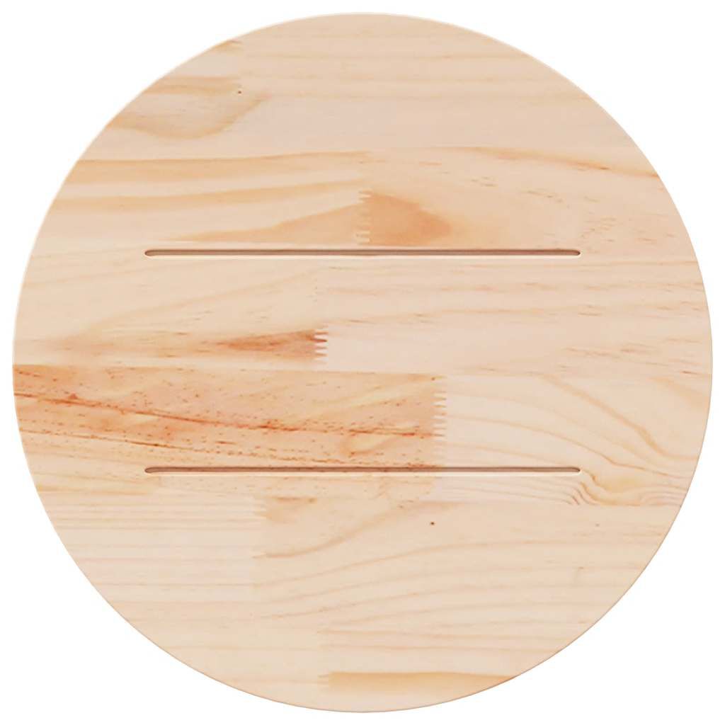 vidaXL Table Top Ø50x2.5 cm Solid Wood Pine
