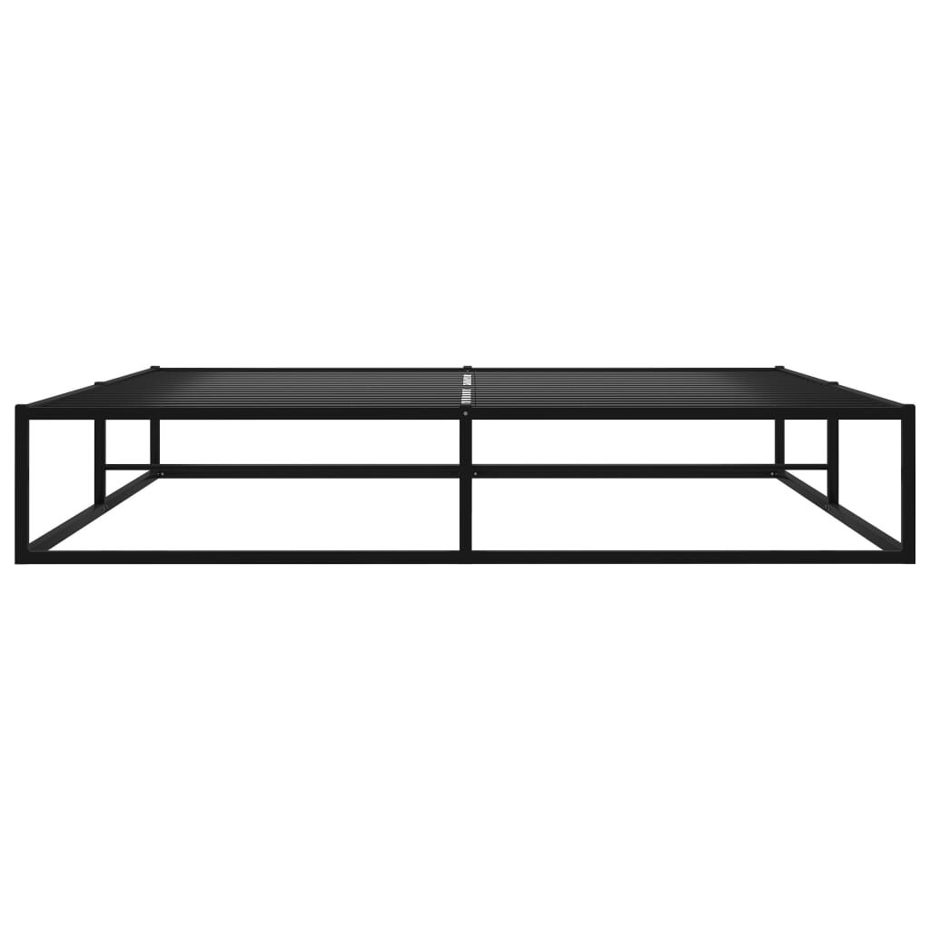 vidaXL Bed Frame without Mattress Black Metal 180x200 cm Super King