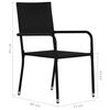 vidaXL 3 Piece Garden Dining Set Poly Rattan Black