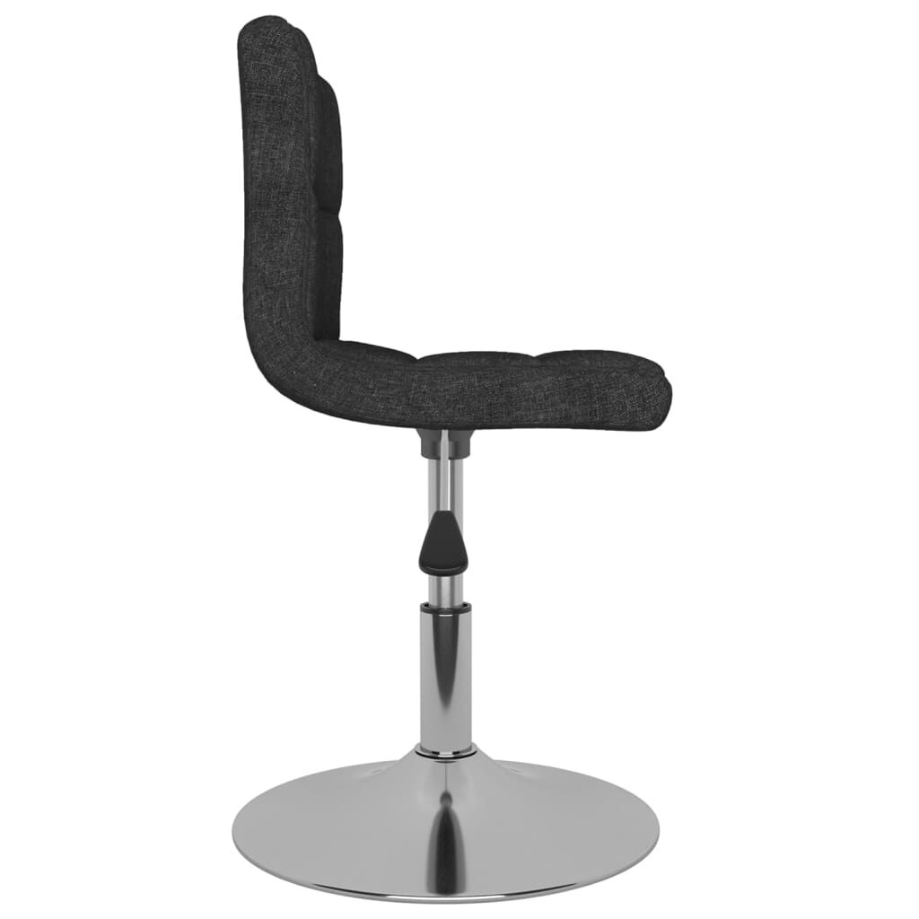 vidaXL Swivel Dining Chairs 4 pcs Black Fabric