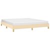 vidaXL Bed Frame without Mattress Cream 180x200 cm Super King Fabric