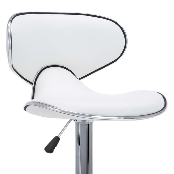 vidaXL Bar Stools 2 pcs White Faux Leather