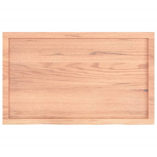 vidaXL Table Top Light Brown 100x60x(2-4) cm Treated Solid Wood Oak