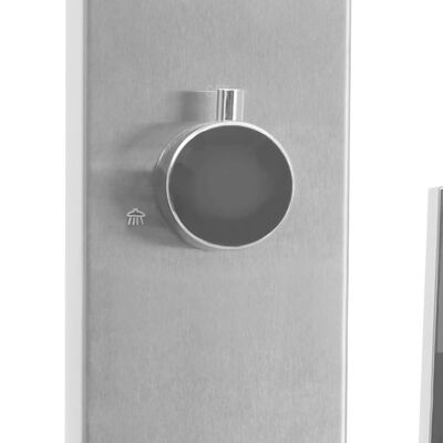 vidaXL Outdoor Shower with Tray WPC Stainless Steel, brown vidaXL Outdoor Shower with Tray WPC Stainless Steel