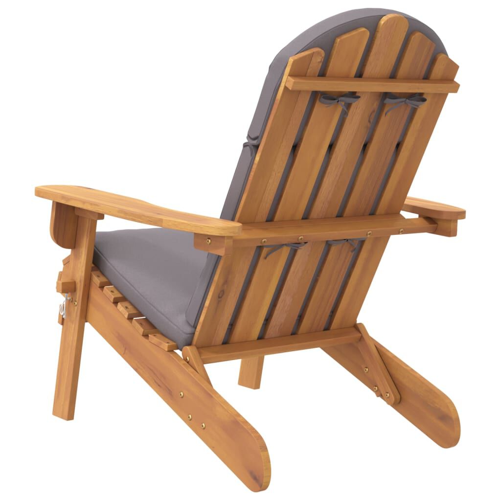 vidaXL Adirondack Garden Chair with Cushions Solid Wood Acacia