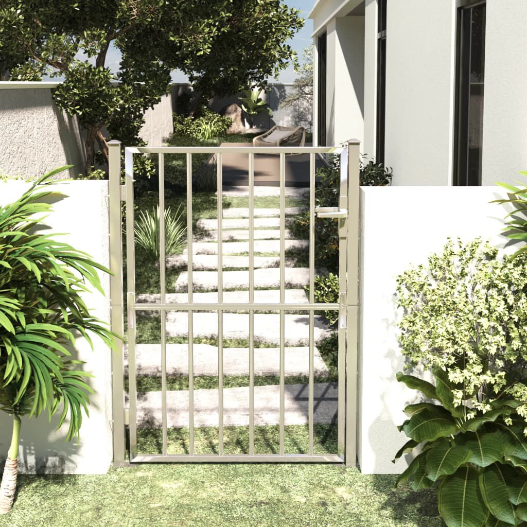 vidaXL Garden Gate 100x150 cm Stainless Steel