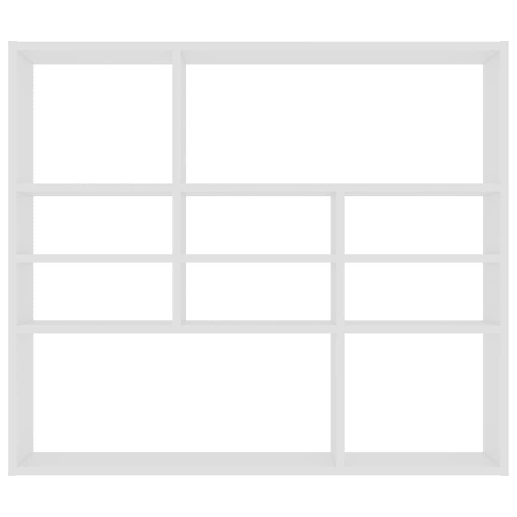 vidaXL Wall Shelf White 90x16x78 cm Engineered Wood