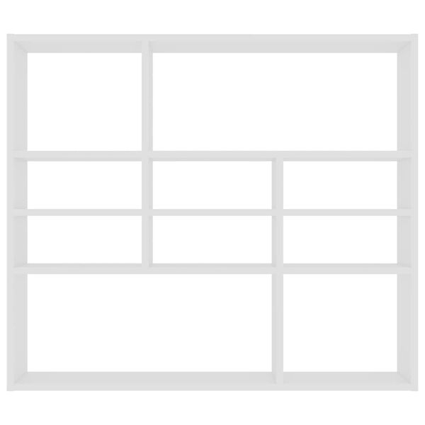 vidaXL Wall Shelf White 90x16x78 cm Engineered Wood