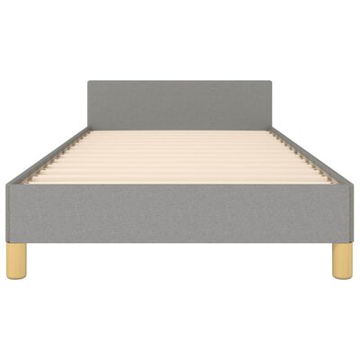 vidaXL Bed Frame without Mattress Light Grey 92x187 cm Single Fabric, light grey vidaXL Bed Frame without Mattress Light Grey 92x187 cm Single Fabric