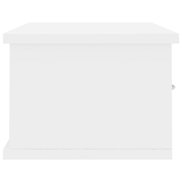 vidaXL Wall-mounted Drawer Shelf High Gloss White 60x26x18.5 cm Engineered Wood