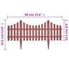 vidaXL 17 pcs Lawn Dividers 10 m Brown