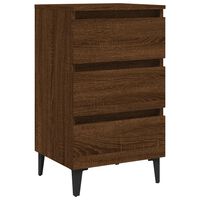 vidaXL Bed Cabinet with Metal Legs Brown Oak 40x35x69 cm, brown oak vidaXL Bed Cabinet with Metal Legs Brown Oak 40x35x69 cm