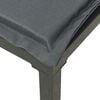 vidaXL 7 Piece Garden Lounge Set Black and Grey Poly Rattan