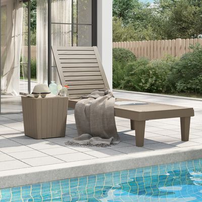 vidaXL Sun Lounger Light Brown 155x58x83 cm Polypropylene, light brown vidaXL Sun Lounger Light Brown 155x58x83 cm Polypropylene