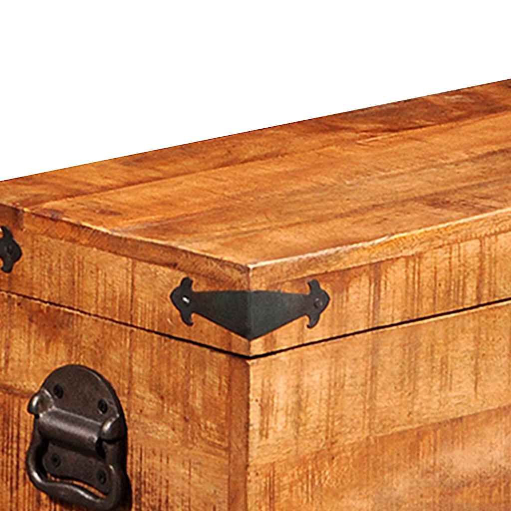 vidaXL Storage Chest Set 2 Pieces Rough Mango Wood