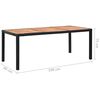 vidaXL 9 Piece Outdoor Dining Set Poly Rattan Acacia Wood Black