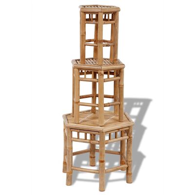 vidaXL Garden Stools 3 pcs Bamboo,  vidaXL Garden Stools 3 pcs Bamboo