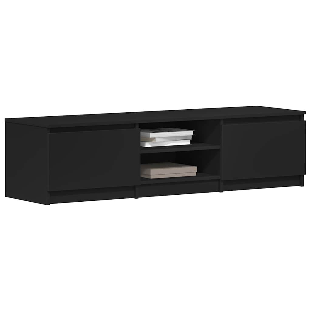 vidaXL TV Cabinet Black 140x40x35.5 cm Engineered Wood
