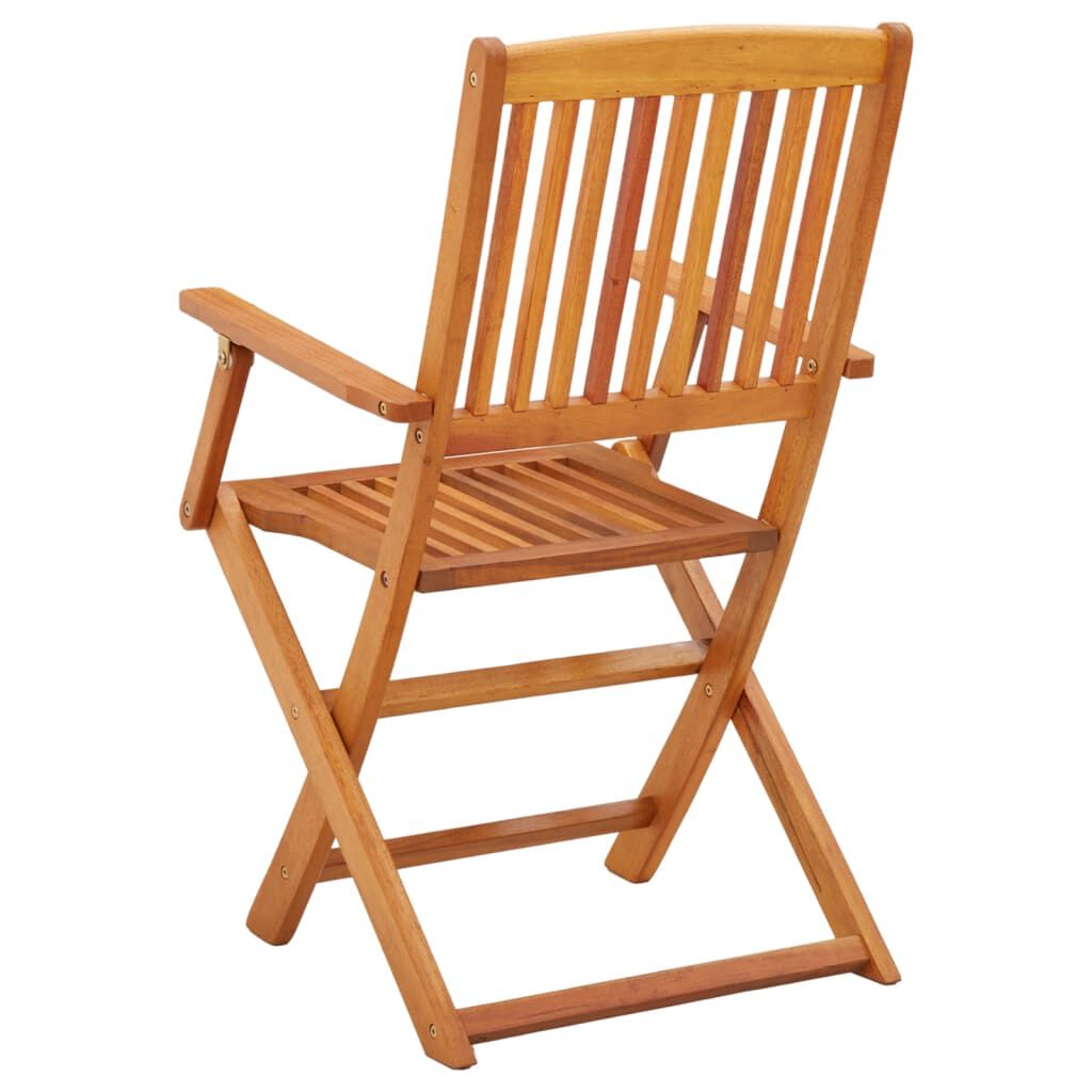 vidaXL Folding Garden Chairs 2 pcs Solid Eucalyptus Wood