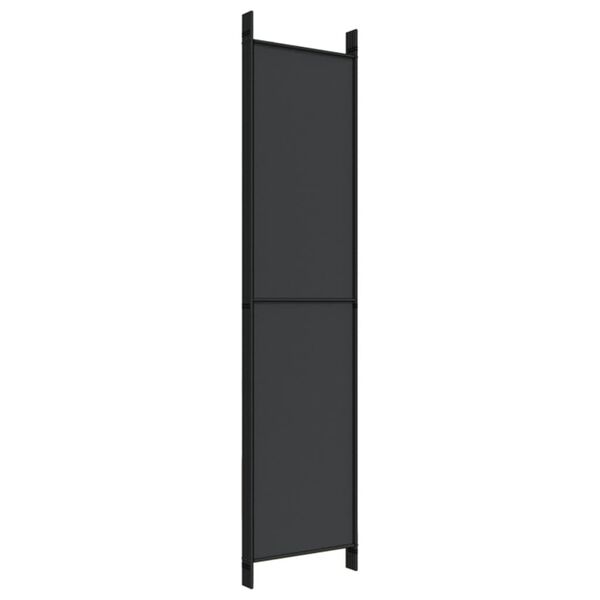 vidaXL 5-Panel Room Divider Black 250x220 cm Fabric