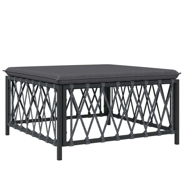 vidaXL 3 Piece Garden Lounge Set with Cushions Anthracite Steel