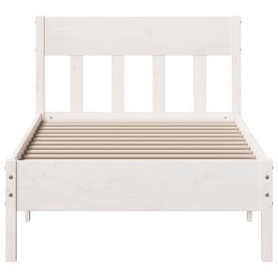 vidaXL Bed Frame without Mattress White 90x200 cm Solid Wood Pine, white vidaXL Bed Frame without Mattress White 90x200 cm Solid Wood Pine