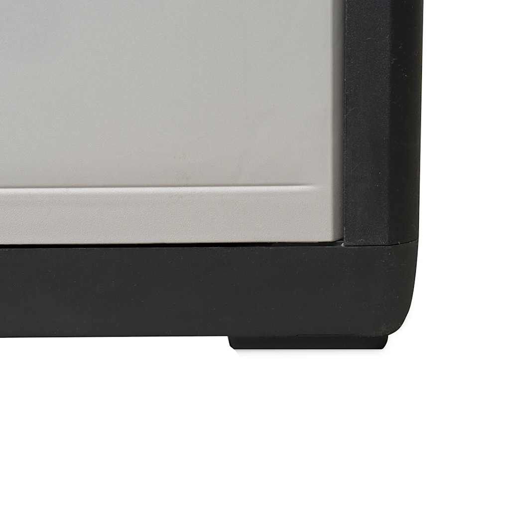 vidaXL Garden Storage Cabinet with 1 Shelf Black and Grey
