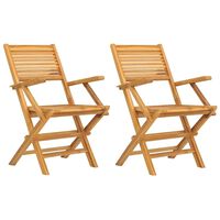 vidaXL Folding Garden Chairs 2 pcs 55x62x90 cm Solid Wood Teak,  vidaXL Folding Garden Chairs 2 pcs 55x62x90 cm Solid Wood Teak