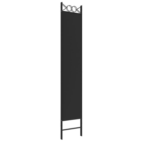 vidaXL 3-Panel Room Divider Black 120x220 cm Fabric