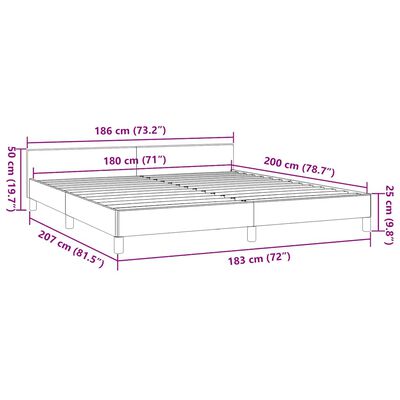 vidaXL Bed Frame without Mattress Light Grey 183x203 cm King Fabric, light grey vidaXL Bed Frame without Mattress Light Grey 183x203 cm King Fabric