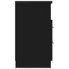 vidaXL Bedside Cabinet Black Engineered Wood