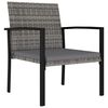 vidaXL 5 Piece Garden Dining Set Poly Rattan Grey