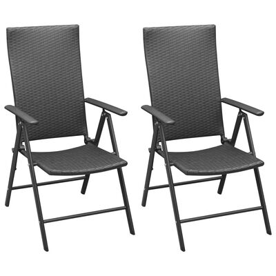 vidaXL 3 Piece Garden Dining Set Black and Brown