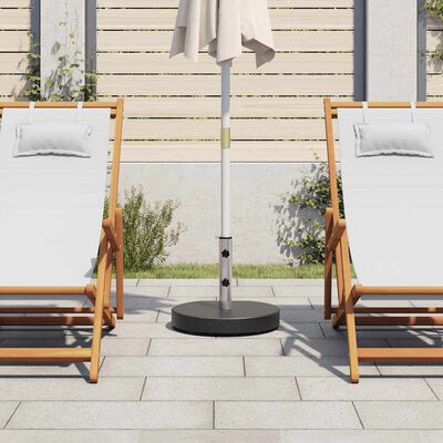 vidaXL Parasol Base Granite 28.5 kg Round Black, Black vidaXL Parasol Base Granite 28.5 kg Round Black