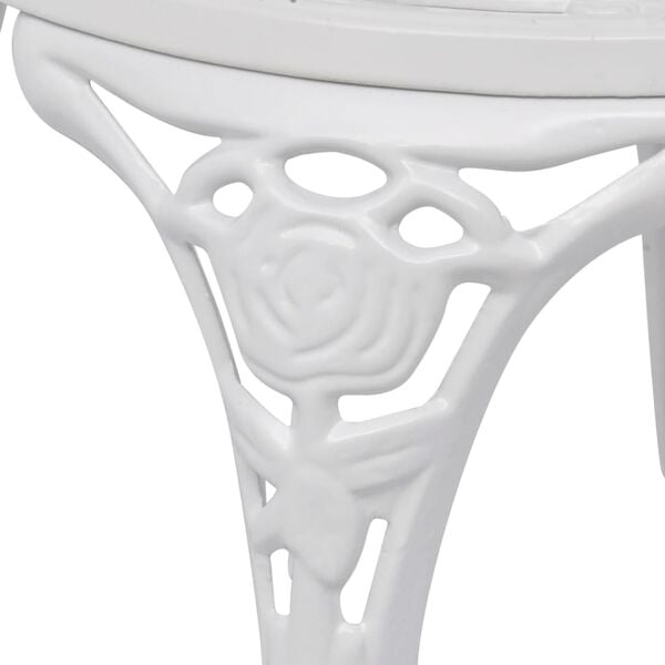 vidaXL Bistro Chairs 2 pcs Cast Aluminium White