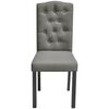 vidaXL Dining Chairs 4 pcs Grey Fabric