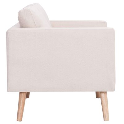 vidaXL 2-Seater Sofa Fabric Cream, cream vidaXL 2-Seater Sofa Fabric Cream